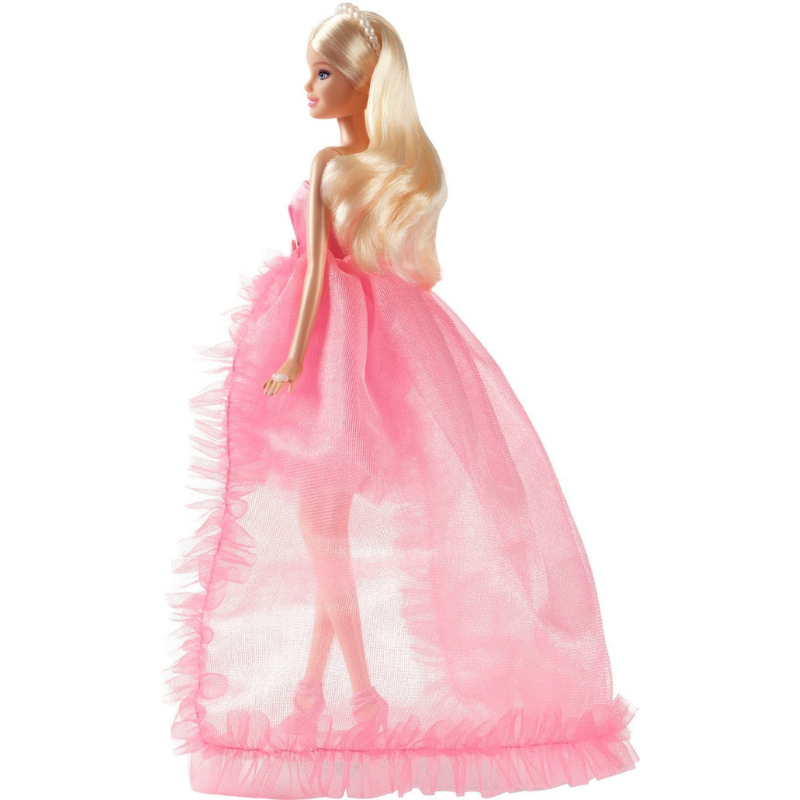 Barbie Birthday Wishes (Pink Satin Dress) Doll – Legendz Toys